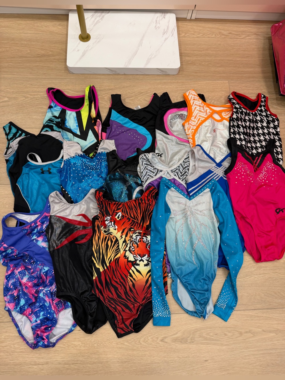 16 Assorted Kids One-Piece Leotards - Mixed Colors for dance/gymnastics